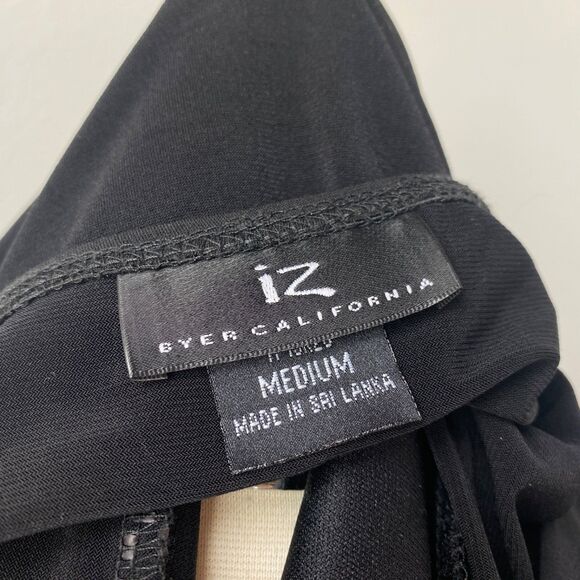 iz Buyer Black Halter Cocktail Dress Medium Red Ruched Waist Dance Party Clubbin - Picture 8 of 11